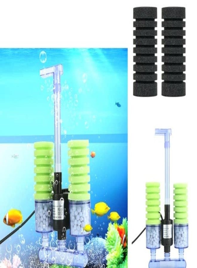 VAYINATO Xinyou XY-2902 Aquarium Biochemical Double Sponge Filter Pump with 2 Extra Black Sponge and Filter Media for Aquarium Fish Tank | 5W | 450L/H | 0.8M | Suitable 30-45CM Tank - Image 1